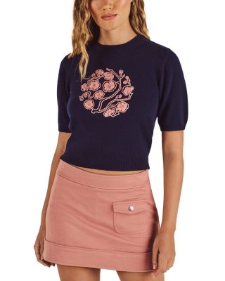 Sakura Wool & Cashmere Short Sleeve Sweater