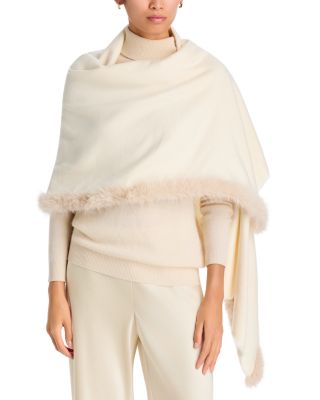 Faux Fur Trim Wrap