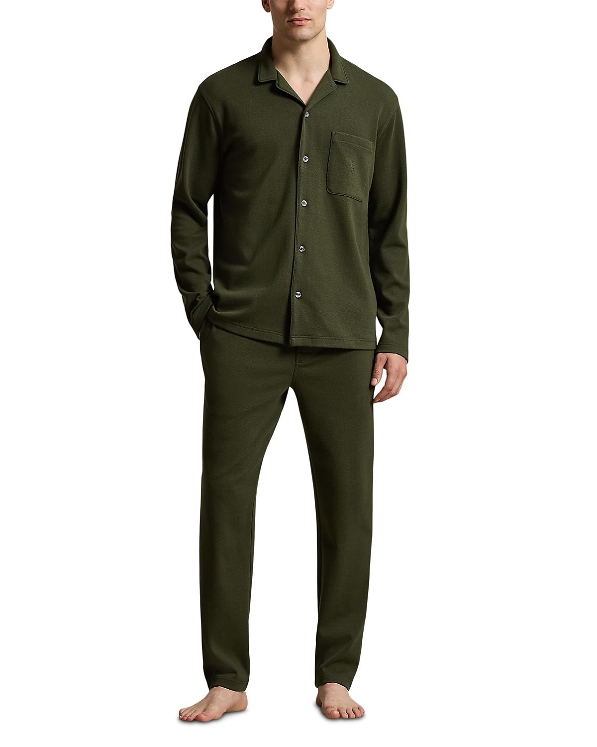 Polo Ralph Lauren Herringbone Knit Pajama Shirt
