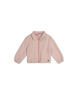Girls' Houndstooth Preppy Lightweight Bomber Jacket - Big Kid