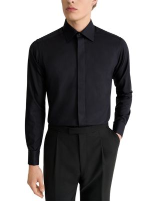 Cotton Contemporary Fit Concealed Placket Shirt
