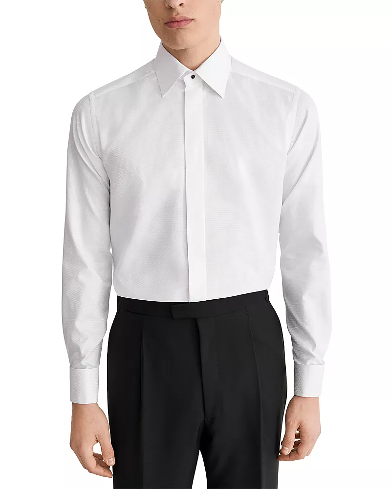 Eton Cotton Contemporary Fit Concealed Placket Shirt