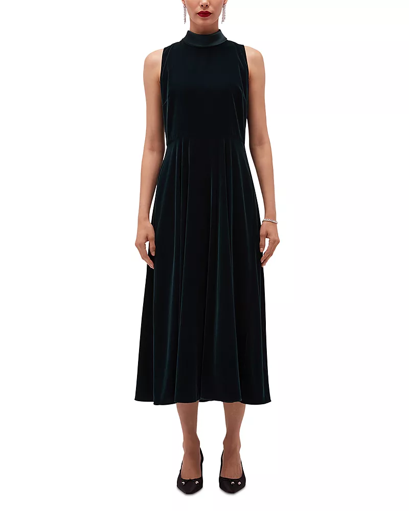 Hobbs London Tallie Velvet Midi Dress