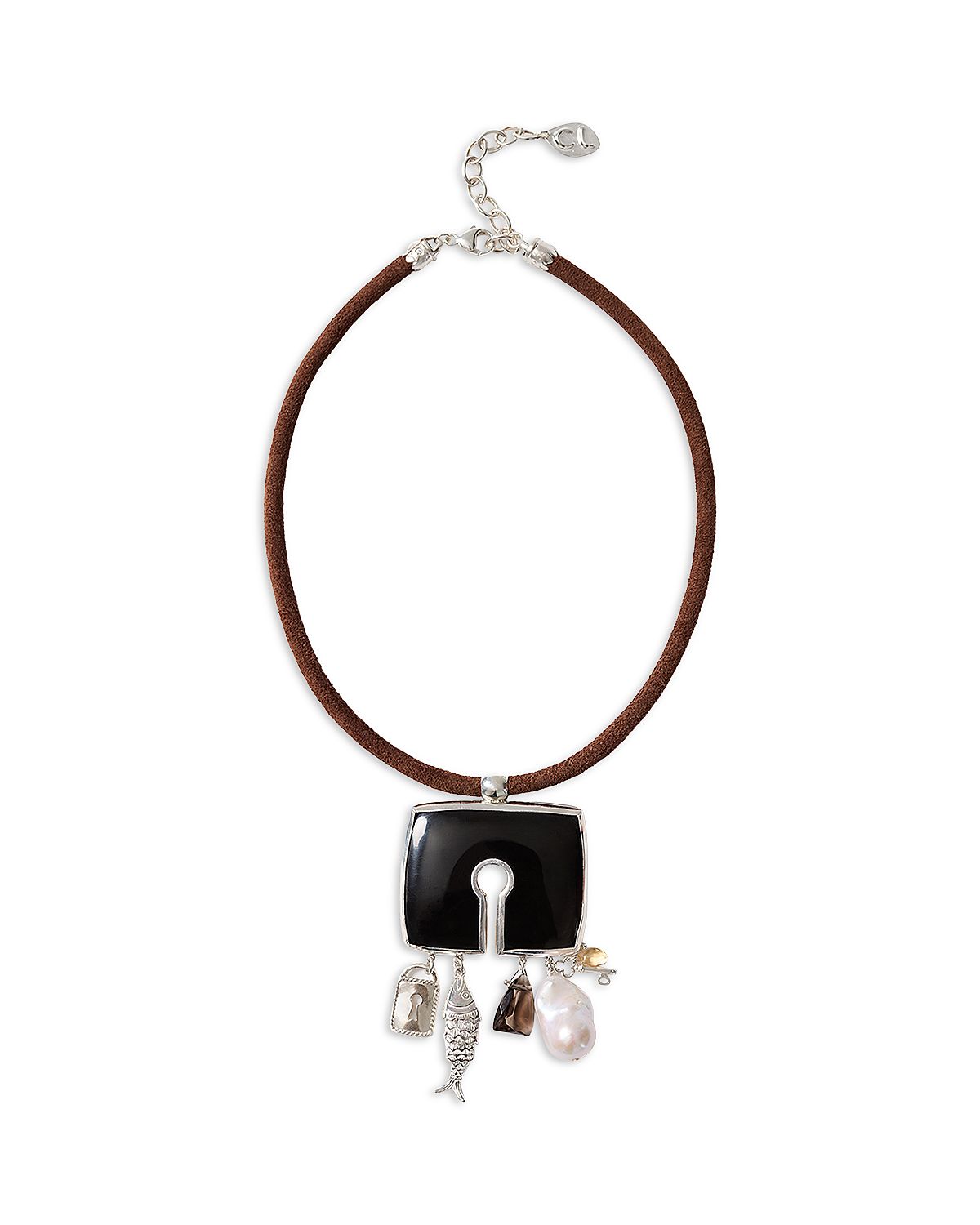 Chan Luu Lock Charm Leather Necklace