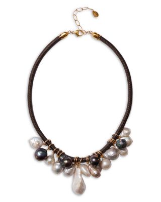 Lea Mixed Freshwater Pearl Collar Necklace, 15-17"