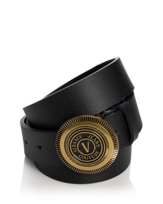 Versace Jeans Couture Men's Logo Leather Belt