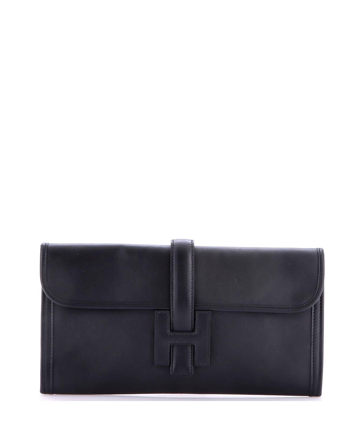 Pre-Owned HERMES Jige Elan Swift Leather Clutch