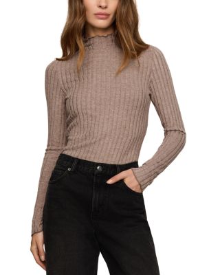 Hattie Ribbed Mock Neck Top