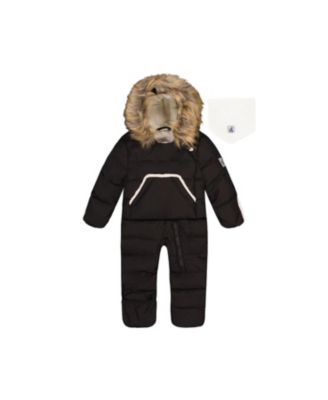 Unisex Snug Fleece Neckwarmer One Piece Snowsuit - Baby