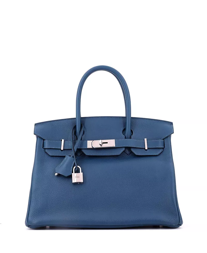 Pre-Owned HERMES Birkin 30 Novillo Leather Palladium Hardware Tote