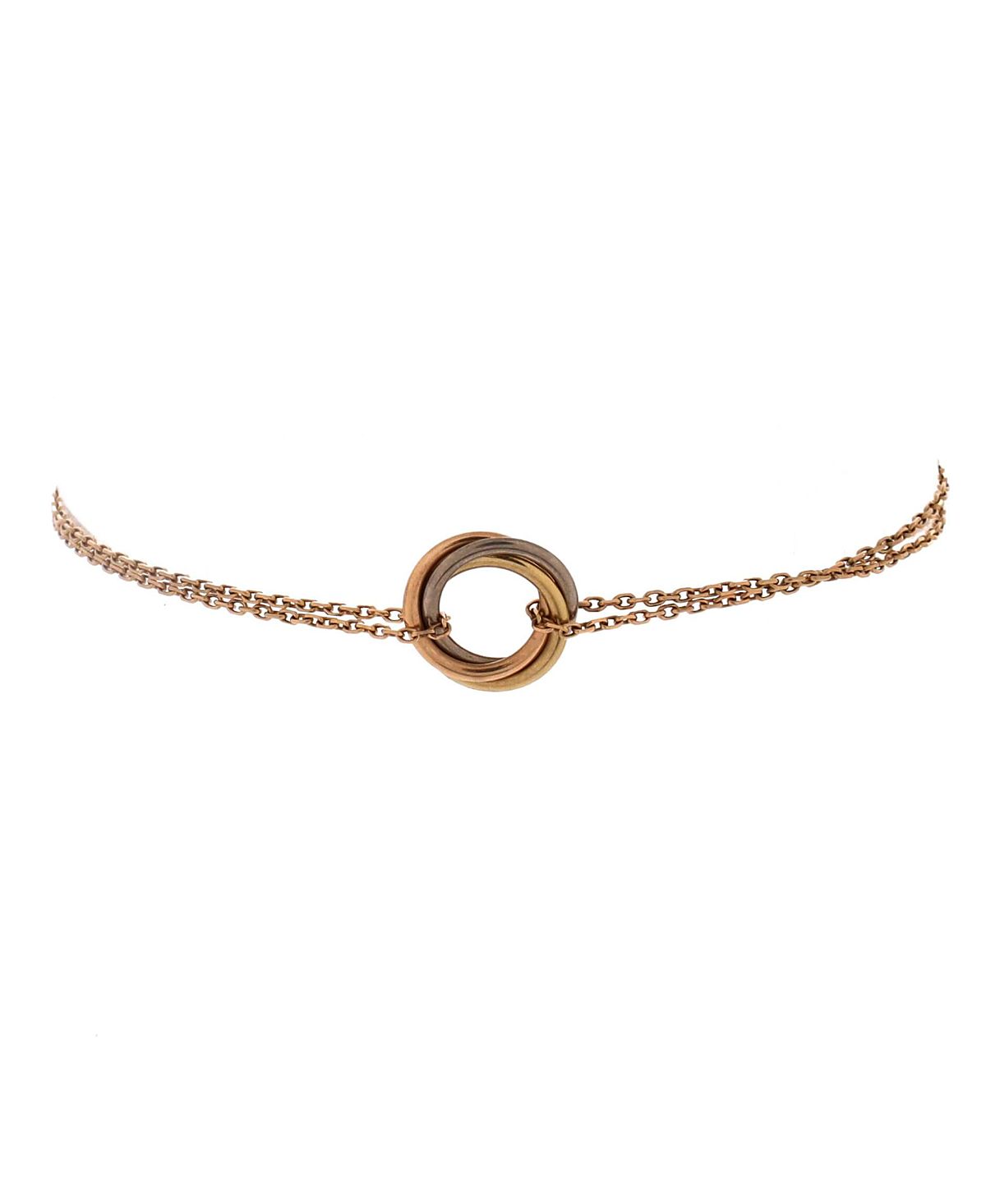 Pre-Owned Cartier Trinity Chain Bracelet 18K Tricolor