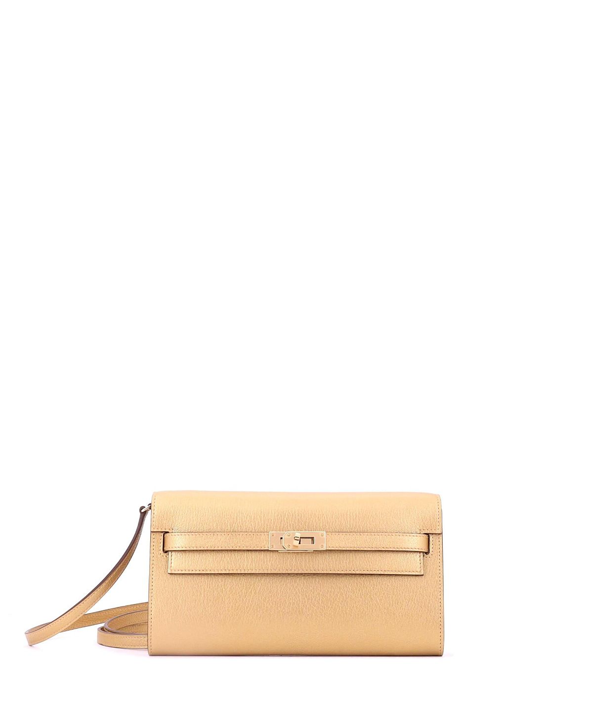 Pre-Owned HERMES Kelly Metallic Leather Wallet