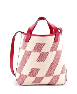 27 Cabas H en Biais Canvas & Leather Tote