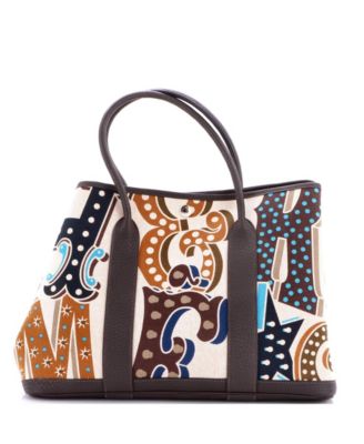 36 Electrique Garden Party Canvas & Leather Tote