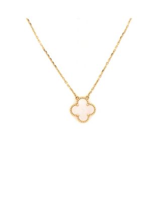  Vintage Alhambra Pendant Necklace 18K Gold and Mother of Pearl