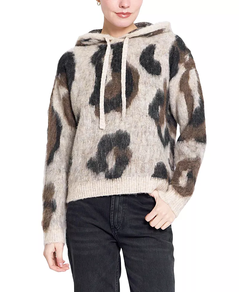 Central Park West Women's Noa Oversized Leopard Hoodie
