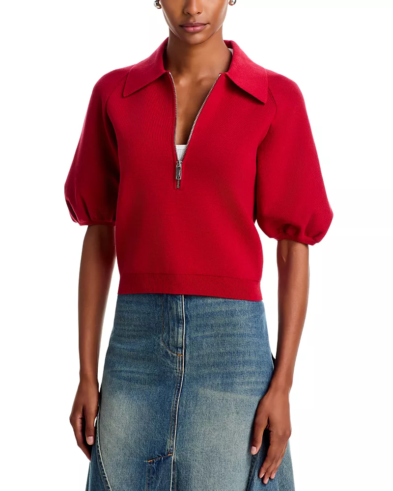 3.1 Phillip Lim Milano Knit Lantern Sleeve Top
