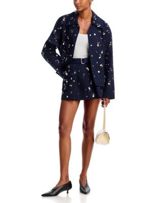 Embellished Utility Twill Jacket & Cargo Skirt