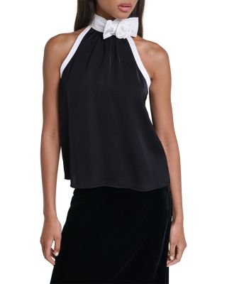 Karl Lagerfeld Paris Rose Sleeveless Halter Top