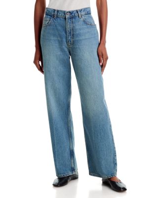 Leo High Rise Straight Jeans in Archive Crease