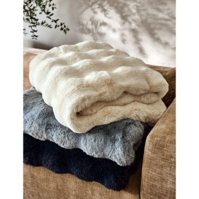 Bubble Faux Fur Throw Blanket - Exclusive 