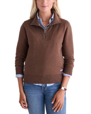 Vineyard Vines Dc Quarter Zip Sweatshirt In Brown