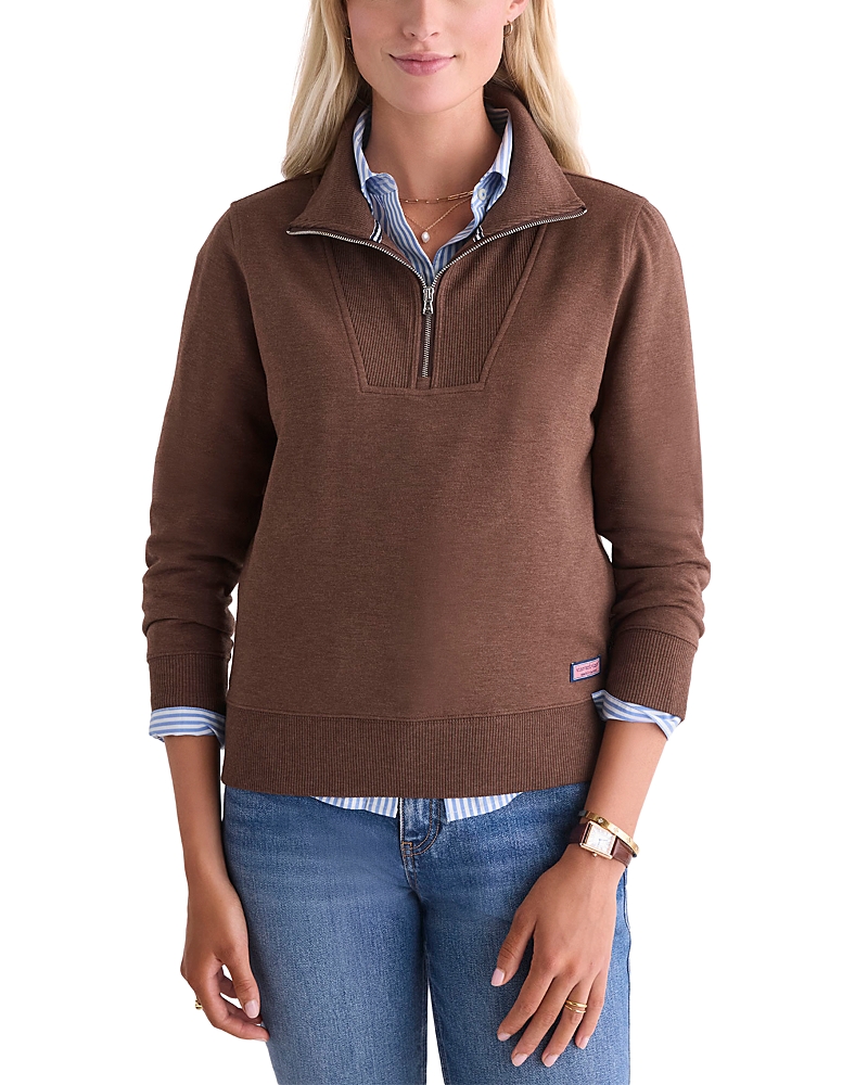 Vineyard Vines Dc Quarter Zip Sweatshirt In Brown