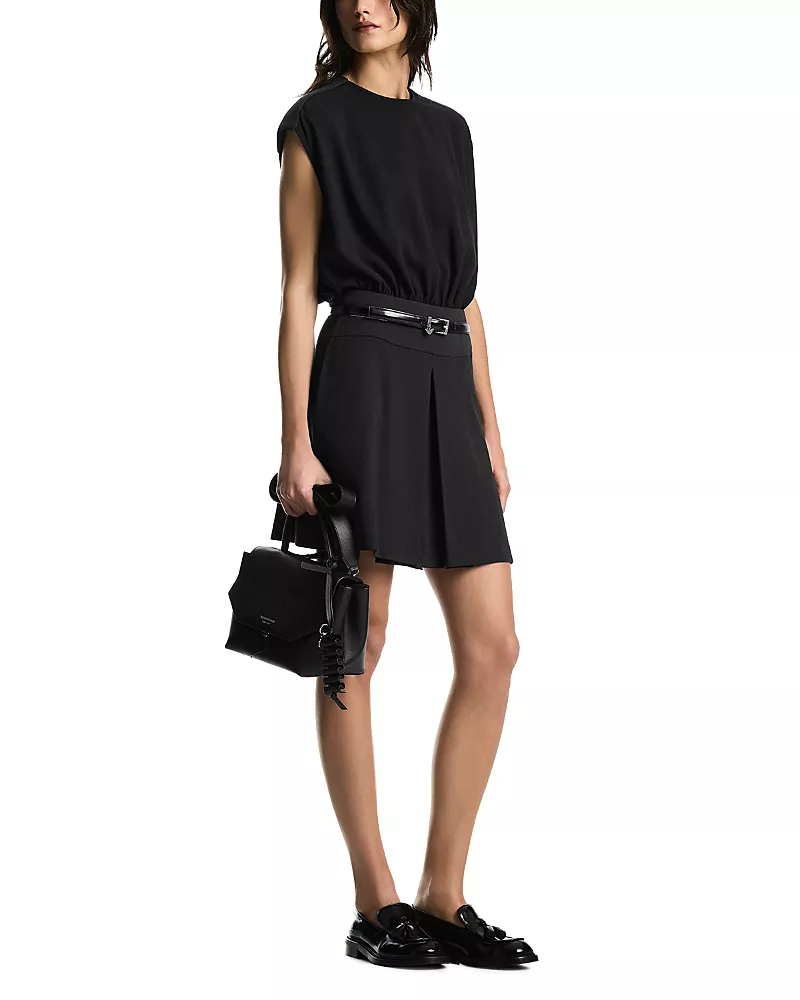 Emporio Armani Mixed Media Mini Dress