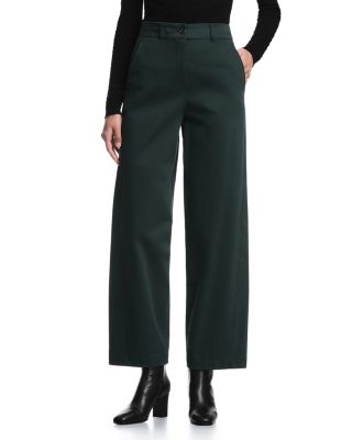 Cotton Stretch Wide Leg Pants