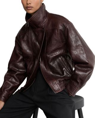 Petra Leather Textured Jacket