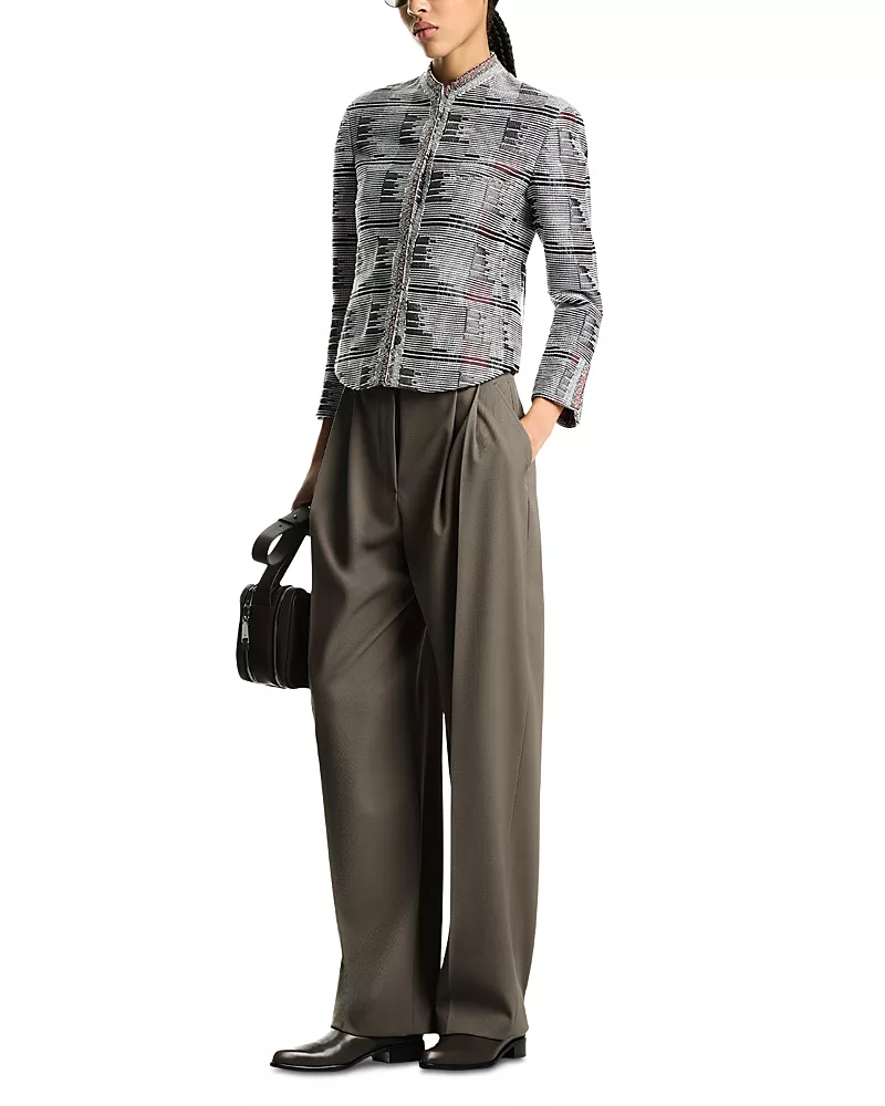 Emporio Armani Jacquard Geometric Patterned Blazer
