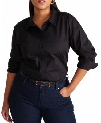  Women's Plus The Artist Oversized Poplin Shirt