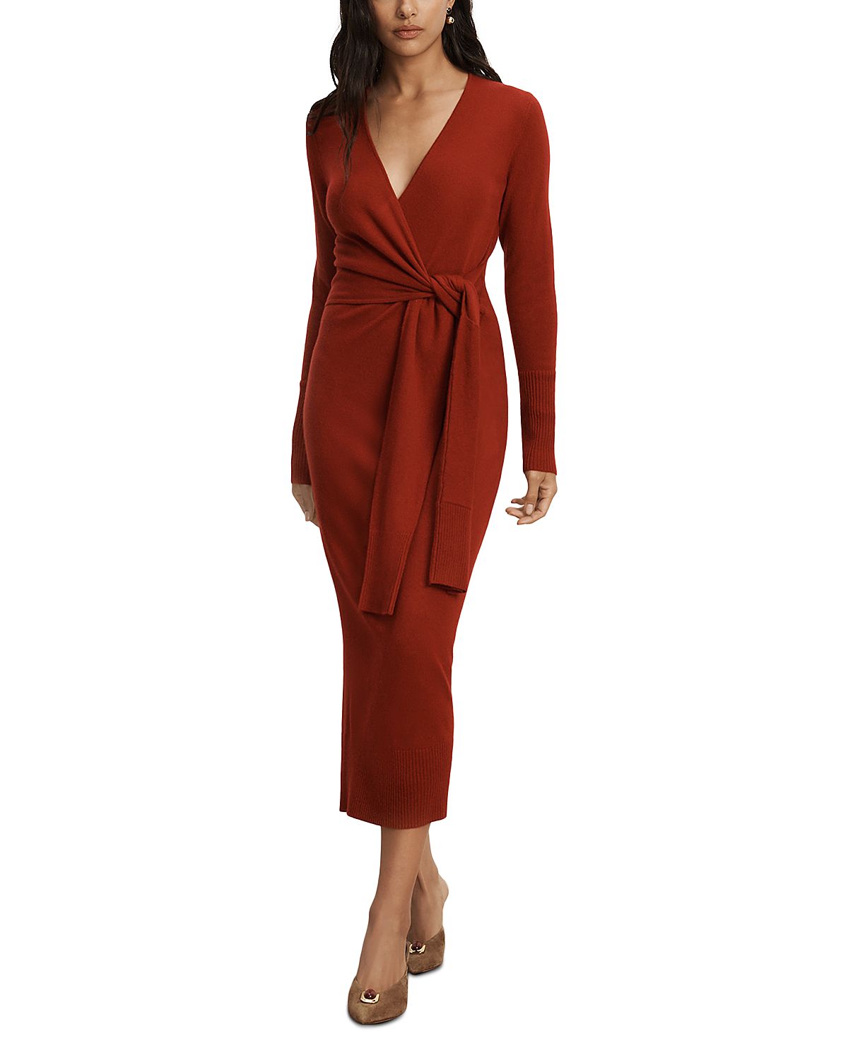 Veronica Beard Salomez Wool & Cashmere Wrap Dress
