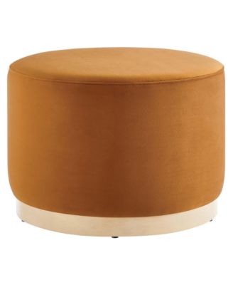  Tilden Large 23" Round Performance Velvet Upholstered Ottoman