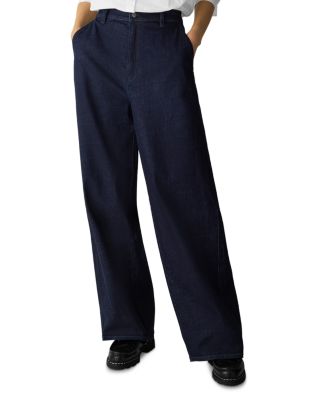 Cotton Blend Denim Trousers