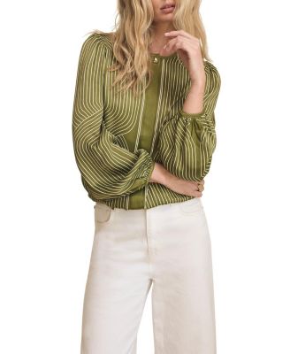  Women's Satin Printed Blouse