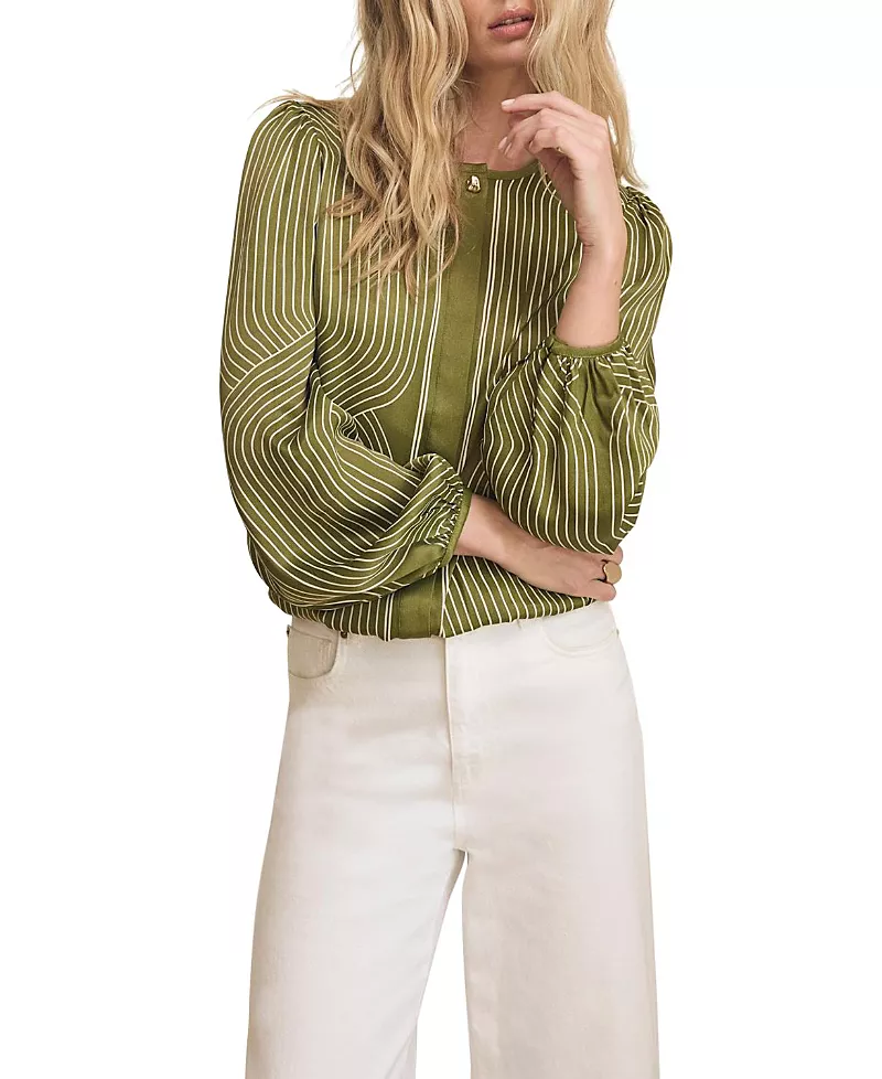 Mint Velvet Women's Satin Printed Blouse