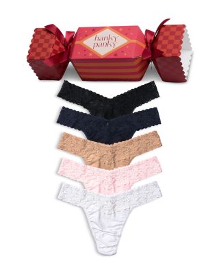Signature Lace Original Rise Thong, Pack of 5