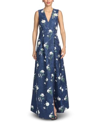 Brooklynne Printed Jacquard Gown