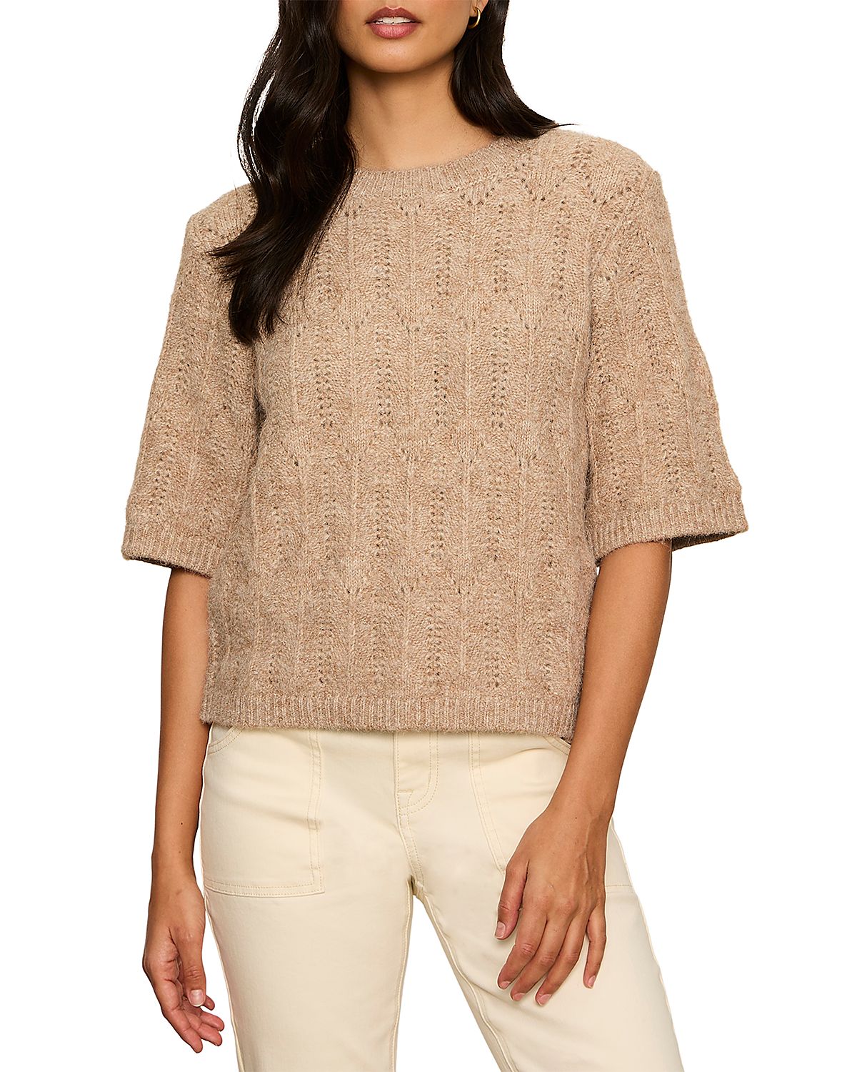 Sanctuary Pointelle Knit Sweater Tee