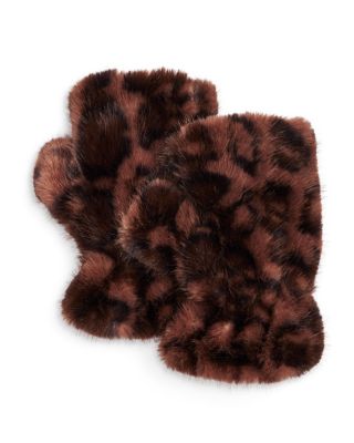 Faux Fur Fingerless Gloves - Exclusive