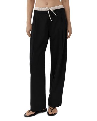 Wool Layered Waist Balloon Pants