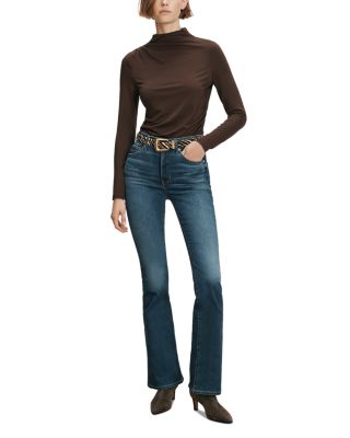 Mylie Mock Neck Long Sleeve Ruched Top