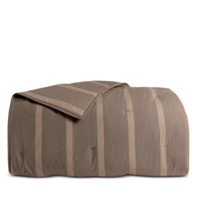 Field Stripe Cotton Twill Comforter, Full/Queen