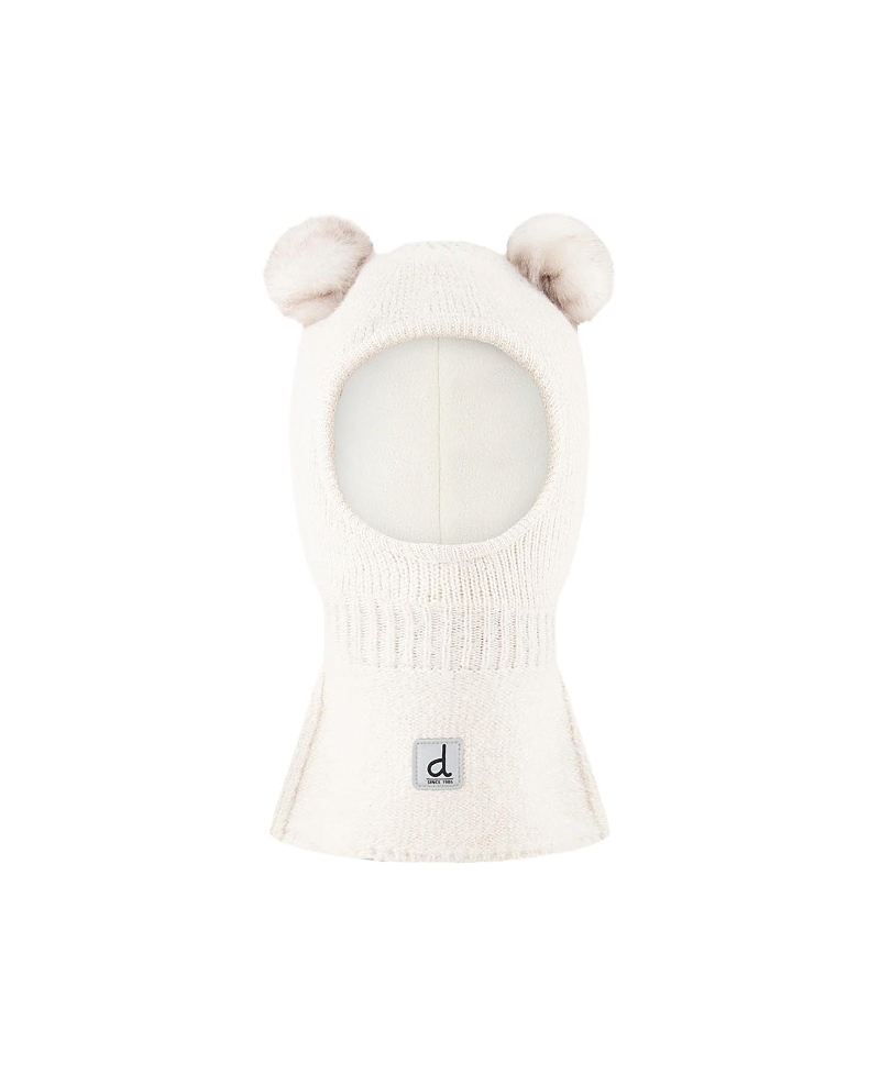Deux par Deux Unisex Knit Bear Ears Fleece Lined Balaclava - Baby