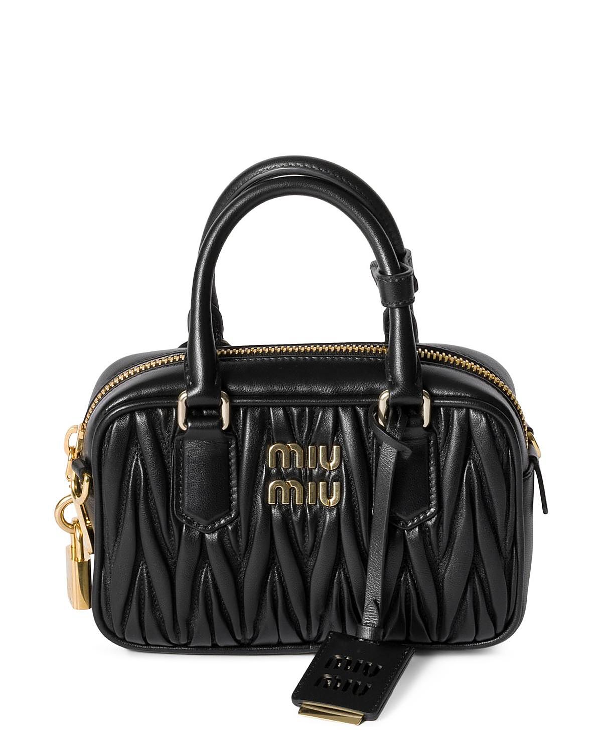 Miu Miu Arcadie Matelasse Nappa Leather Bag, 6.29 x 2.36
