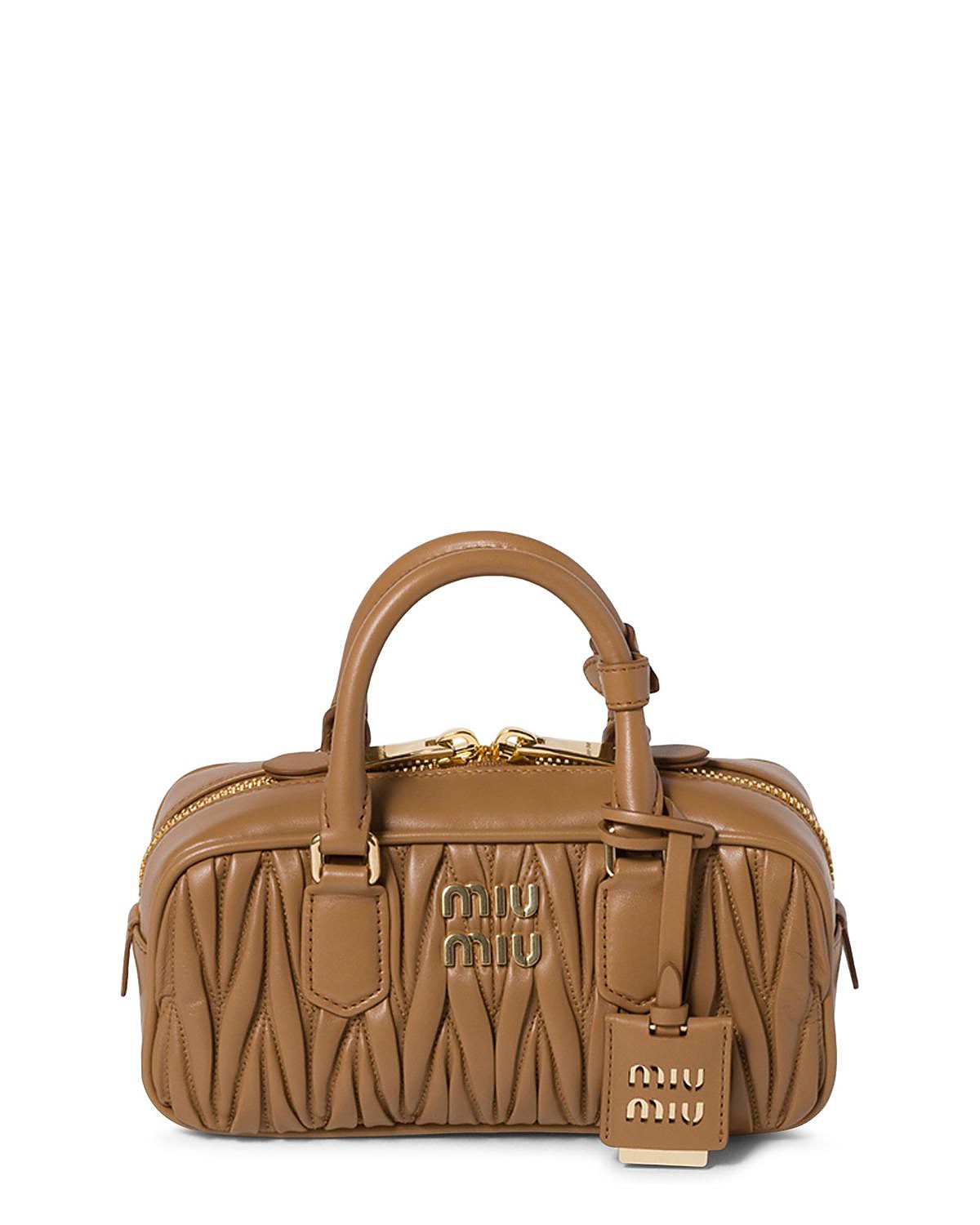 Miu Miu Arcadie Matelasse Nappa Leather Bag, 8.66 x 2.96