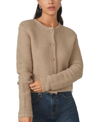 Boxy Knit Crewneck Cardigan