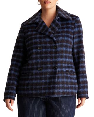 Nightfall Check Double Breasted Coat