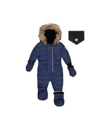 Unisex Quilted Fleece-Lined One Piece Snowsuit - Baby